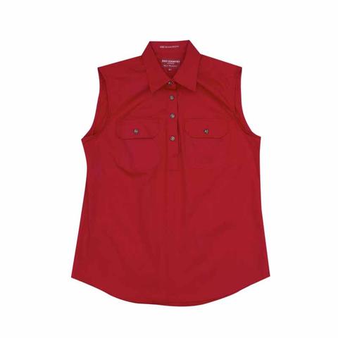 Just Country Kerry 1/2 Button Sleeveless Shirt