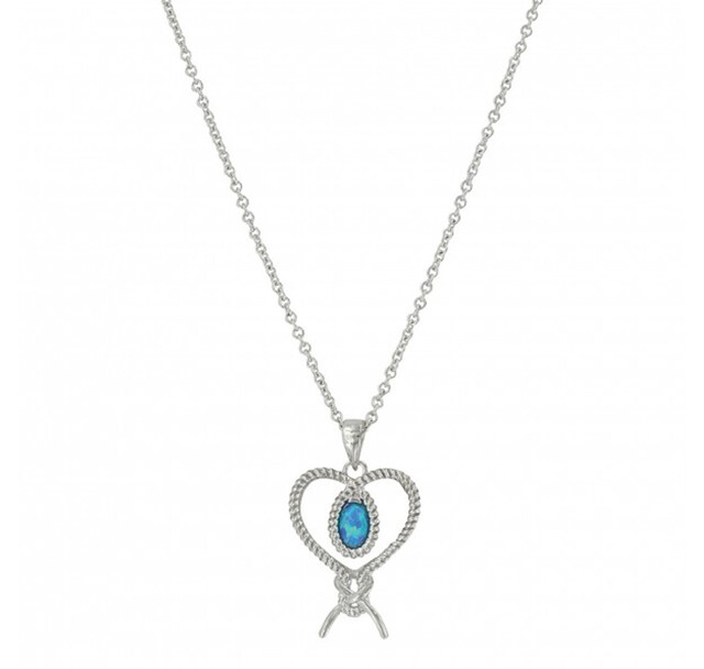 Montana Lasso Heart Opal Necklace