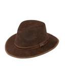 Outback Raven Leather Hat