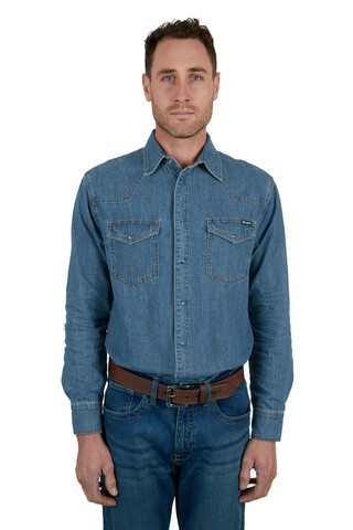 Wrangler Jay Denim Western Shirt - True Western Wear