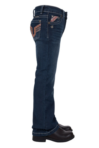 PW Girl's Aztec Boot Cut Jean